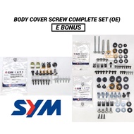 SYM E-BONUS BODY COVER SCREW COMPETE SET (OE) E BONUS 110 E BONUS SR COVER SKRU SKREW COMPLETE SE