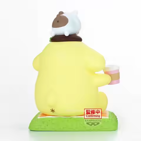 In Stock Original Bandai Sanrio Cinnamoroll Pompompurin Anime Character Model Collection Desktop Dec