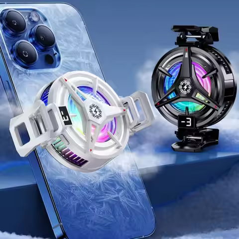 Semiconductor Phone Cooler 5V3A Powerful Cooling Magnetic & Clip 2-in-1 Digital Display for Gaming L