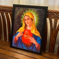 G to G Catholic Christian 3D Holy Image Framed Wall Picture - Immaculate Mary
