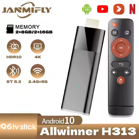 Q6 TV Stick Bluetooth 5.2 Ultra Movies and Shows Streaming Free and Live TV Dual Band WIFI 2.4g 5g 4
