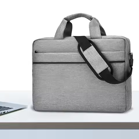 Laptop Carrying Case Shockproof Laptop Crossbody Bag Waterproof Padded Laptop Case 3 Compartments La