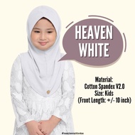 Hot Selling READY STOCK✨ Tudung Sekolah Cloverush Tudung Budak Putih Lilybelle V3.0 putih saiz Kids