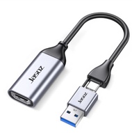 Jasoz Video Capture Card Type C to HDMI Adapter USB C to HDMI Adapter USB 3.1 4K Converter สำหรับเคร