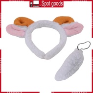 XI Kids Animal Costume Sheep Ears Headband Tail 2pcs Set