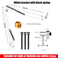 Boom Arm สำหรับ Hyperx Quadcast S มืออาชีพในการปรับระดับแขนบูมสีขาวไมค์ใช้ได้กับไมโครโฟน Hyperx Quad