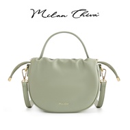 Milan Chiva กระเป๋าถือ กระเป๋าสะพายไหล่อัดจีบขนาดเล็ก สำหรับผู้หญิง หนัง PU (MC-503)