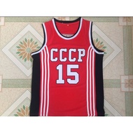 Russia No. 15 Avidas Sabo Nice Red Basketball Jersey Embroidered Jersey