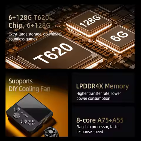 GAMEMT E5 Ultra Game Console 5" 1280*720 60Hz IPS Touch Screen 5000mAh Hall-Effect Joystick Portable