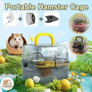 Hamster Cage Portable Large Capacity Translucent Breathable Hamster Travel Cage Hamster Habitat