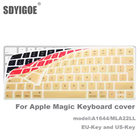 Rainbow Gradient Magic Keyboard Cover Silicone Skin Protective Film For Apple Magic Keyboard 2 2015 