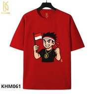 KAUNIX ADULT T-shirt (KHM061) August 2025 Indonesian Independence Day 3D T-shirt Screen Printed T-sh