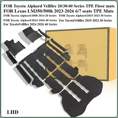 5D TPE Floor Mats For Toyota 08-25 Toyota Alphard Vellfire 20/30/40 Series compatible Lexus LM350/50