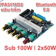 Digital power amplifier circuit TPA3116D2 TPA3116 Bluetooth 5.0 Subwoofer 100W + 50W X 2
