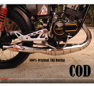 Knalpot RX KING Kolong Chrome Cacing Kompetisi Super Garing Original YKJ Racing Istimewa