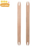 YUMEIREN Weaving Loom, Wood 2pcs Weaving Tools, Weaving Sticks 30*2.3cm Log Color Weaving Shuttle Ta