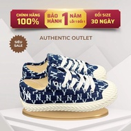 Genuine dark blue MLB Playball Monogram shoes, embroidered NY logo MLB bread shoes (ODN)