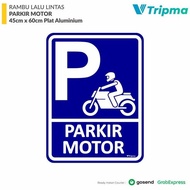 Motorcycle Parking Sign Square Model 45Cm X 60Cm Special Price!
