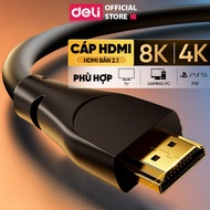 DELI HDMI 2.1 Cable 1.5m/3m/5m – Supports 60Hz 48Gbps – HDMI Cord for TV, Projector, PS4, Laptop