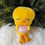Looney Tunes TWEETY BIRD With Pink Heart Plush Toy Plushie Doll Cute Plushie