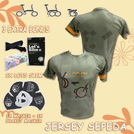 Kaos Jersey Bersepeda Brompton Sepeda Lipat Brompton Gowes