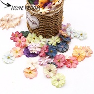 HONEYROOM 50PCS Artificial Daisy Flower Head 4.5CM Wedding Favor Headdress Material Home Decor