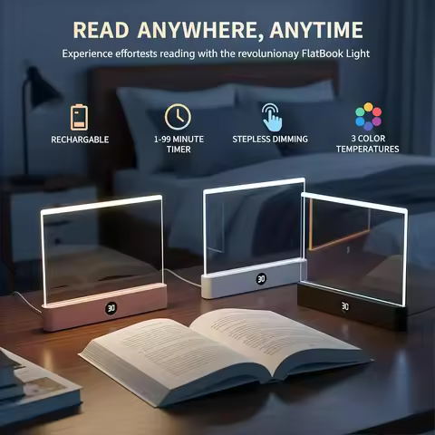 New LED Flat Panel Night Vision Reading Light Eye Protection Reading Light Student Night Light Creat
