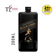 Johnnie Walker Black Label Pocket Scotch Whisky 12YO 200ML/20cl miniature Alc: 40% 💯 ORIGINAL ✅Duty paid