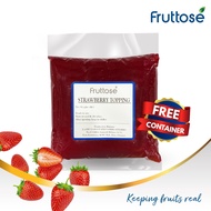 FRUTTOSE STRAWBERRY TOPPING / Garnish  / Drizzle (1000G) + Free Container HALAL