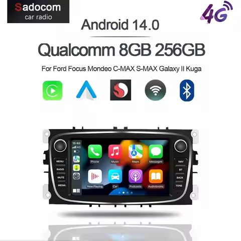 Carplay DSP Car DVD Player LTE IPS Android 13 8G+128G 8Core Multimedia GPS Map Multimedia Wifi For F
