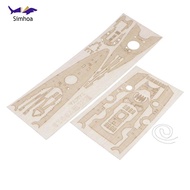 Simhoa 1/350 Wooden Bismarck Battleship Warship Deck Unassembled DIY Upgrade Parts