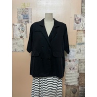 short sleeve women's vest, black, straight form, size L a61