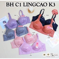 [ZDS] 1/ 3 PCS BH LINGCAO CUP C - Thin Foam 3 Hooks No Wire Cup C C1 C001 Jumbo Adult Teenagers