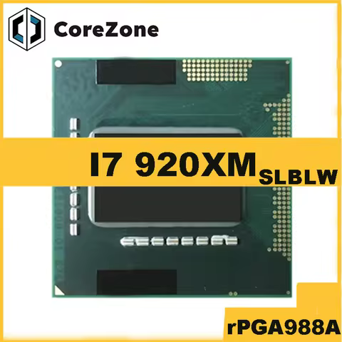 Core i7 920XM SLBLW 2.0GHz 4-Core 8-Thread notebook Laptop Processor LGA G1 / rPGA988A