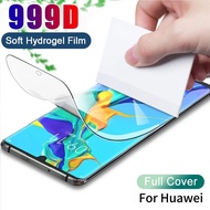 Full Cover Hydrogel Film Screen Protector For Huawei P20 P30 Lite P40 P50 Pro Mate 20 30 40 50 Y7P Pro Y5P Y6P Y6s Y7A Y9A Y9 Prime Y9S Nova 3i 5T 7 7i 7 8 8i 9 10 SE 10 Pro 11 11i Honor 8X 50 Lite Transparent Soft TPU Clear Film