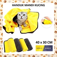 C14jx5 Cat BATH Towel Wet Grooming Washcloth Absorbs Water Yellow Ash Microfiber Soft Smooth