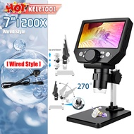 G1200 1200X HD Digital Microscope 7inch LCD Screen Professional Industrial Microscope Electronic Rep