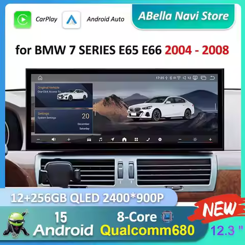 12.3'' for BMW 7 SERIES E65 E66 2004 - 2008 CCC System Carplay Android 15 Car Video Multimedia Playe