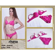 Bra Set With Panty Rheto Style Andrea Color Pink Size 32B 34A 34B 36A 36B 36C 38B(168)