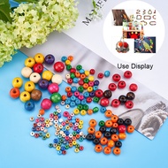 Beebeecraft 100~200pcs  Dyed Natural Wood Beads Round Lead Free for Crafts DIY Handmade Decorations Jewellery Craft Making