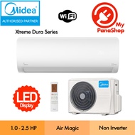 Midea AirCond R32 Xtreme DURA Non Inverter Air Conditioner WiFi Ready (1.0HP-2.5HP) MSGD-09CRN8/12CR