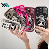 Minimalist Panda Hoodie Animal Fuzzy Phone Casing For Samsung Galaxy A04 M10 A03s M02 M01s A02 M02s 