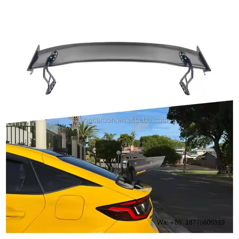 For Honda Gen 11 FL5 Type R Civic Hatch Rear Spoiler Carbon Fiber Swan Neck Wing Single Deck SPN Sty
