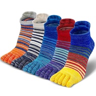 Toe Socks for Men Five Finger Socks No Show Low Cut Athletic Running Socks 5 Pairs Size 6-13