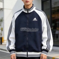 Adidas 藏青拼白針織棒球外套 Jacket Outerwear 外褸