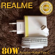 Realme 80W Charger Original 100% Type C Super Dart Vooc Charger 80 Watt