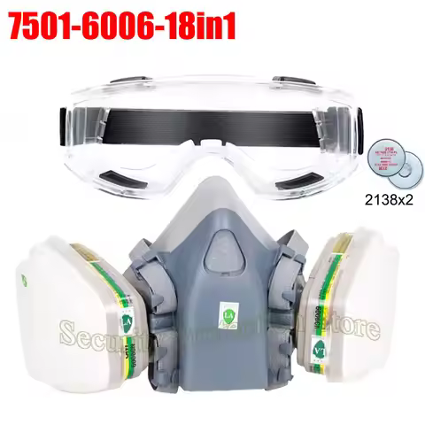 7501 Respirator Chemcial Mask Industry Painting Spray Dust Gas Mask With 3M 501 5N11 6001CN 6002 600