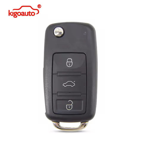 VW Key Shell Touareg KIGOAUTO FCC 3D0 959 753 AA Flip Key Shell 3 Button for VW Touareg 2004-2009