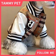 Pet Baseball Uniform Dog Clothes Thickened Warm Autumn Winter Clothing