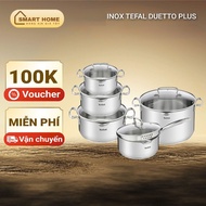Tefal Duetto Plus Premium Induction Cooker Stainless Steel Pot (20cm/22cm/24cm/28cm)